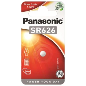 Батарейка Panasonic срібно-цинкова SR626(377, V377, D377) блістер,1 шт., SR-626EL/1B UA